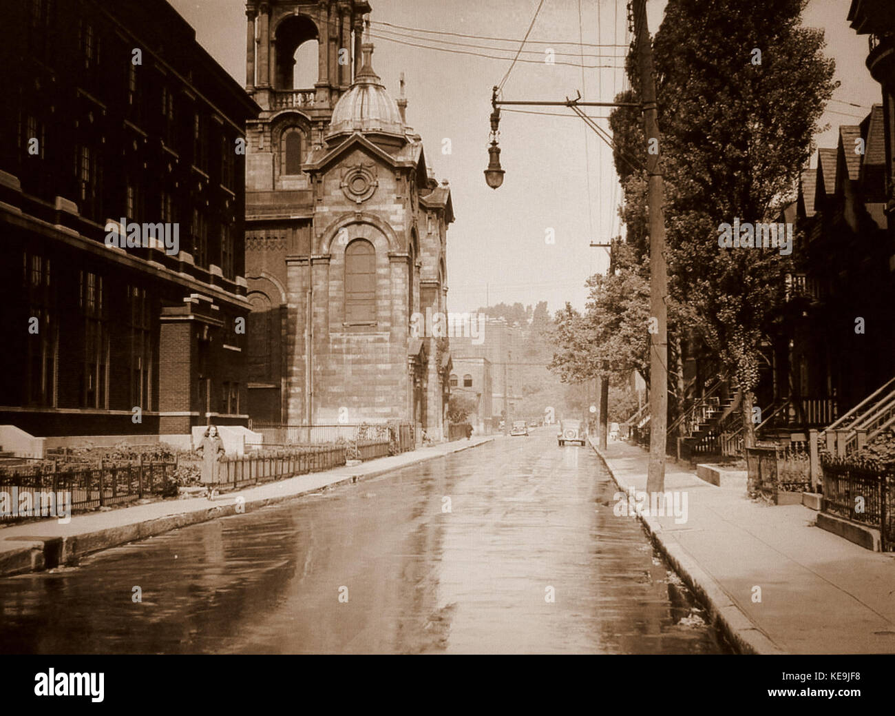 Rue du Couvent Saint Henri 1945 Stockfoto