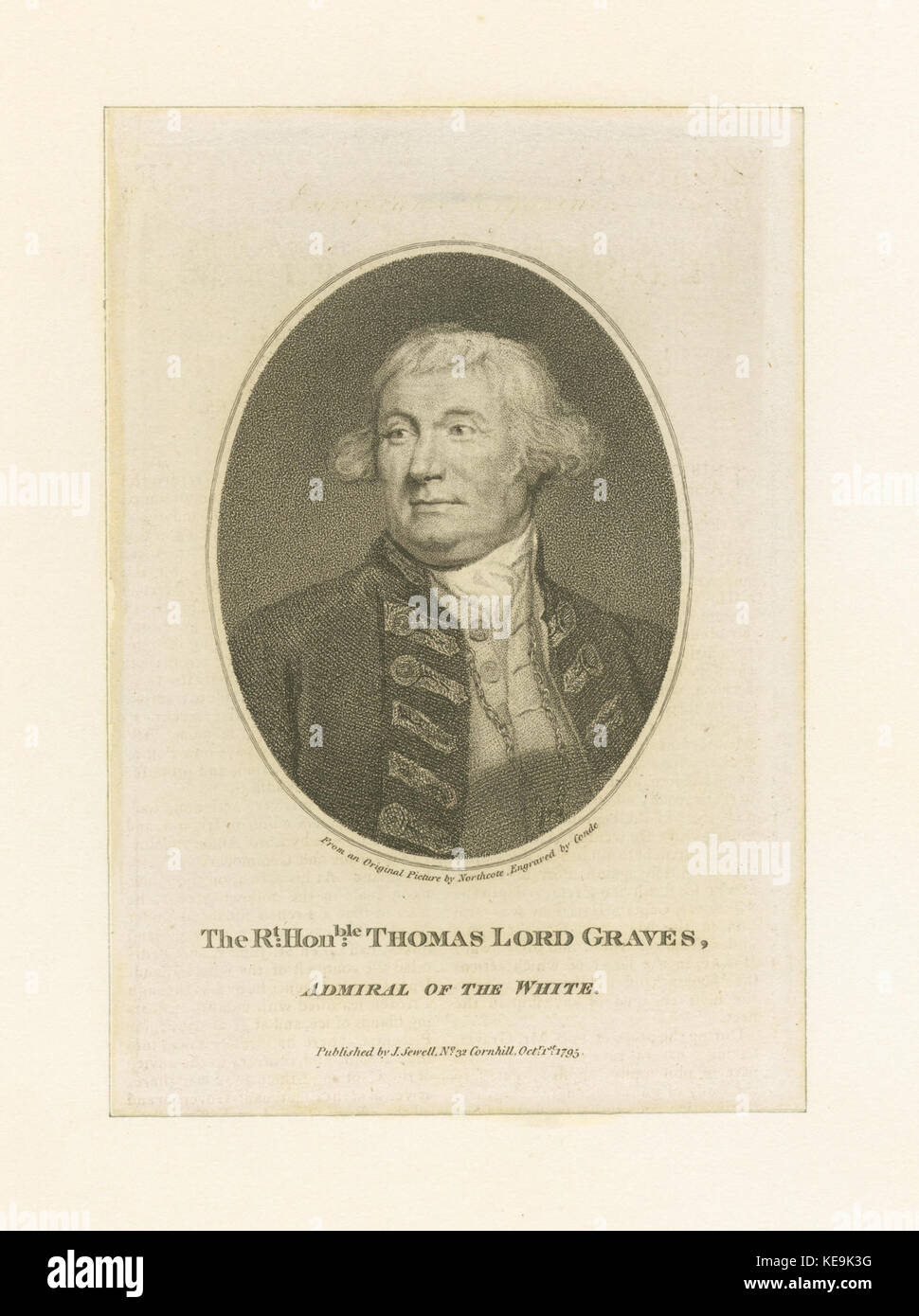 Die Rt. Honble. Thomas Herr Gräber, Admiral der Weiß (Nypl b 13512824 424265) Stockfoto