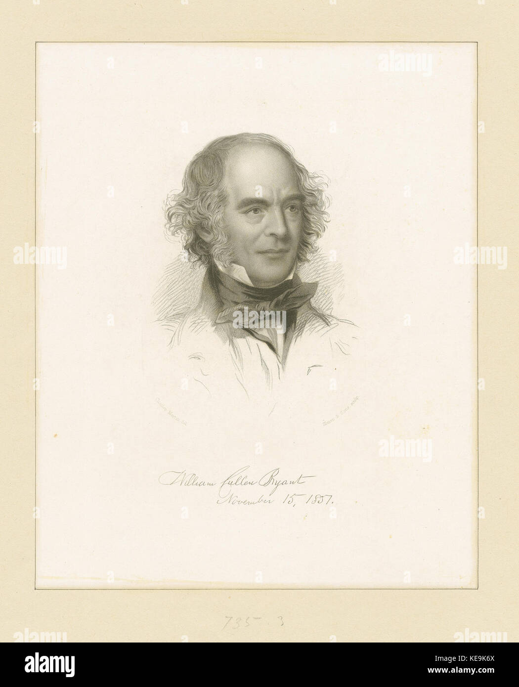 William Cullen Bryant November 15, 1857 (Nypl b 13476046 423285) Stockfoto