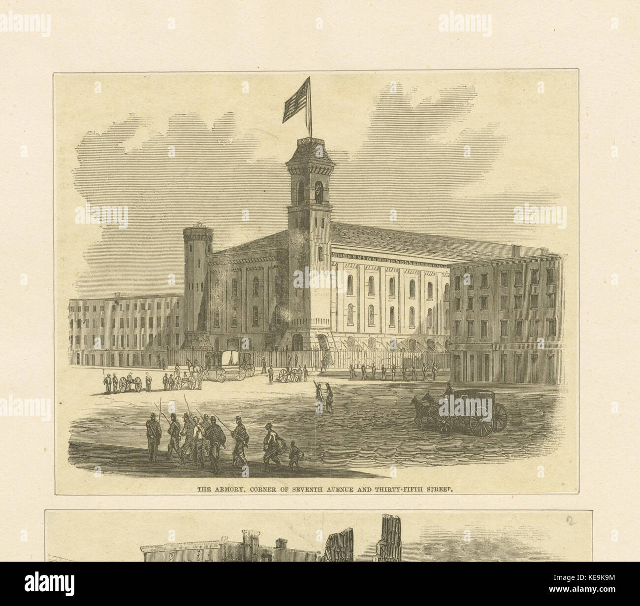 Die Armory, Ecke von Seventh Avenue und 30 Fifth Street (Nypl b 13476047 423293) Stockfoto