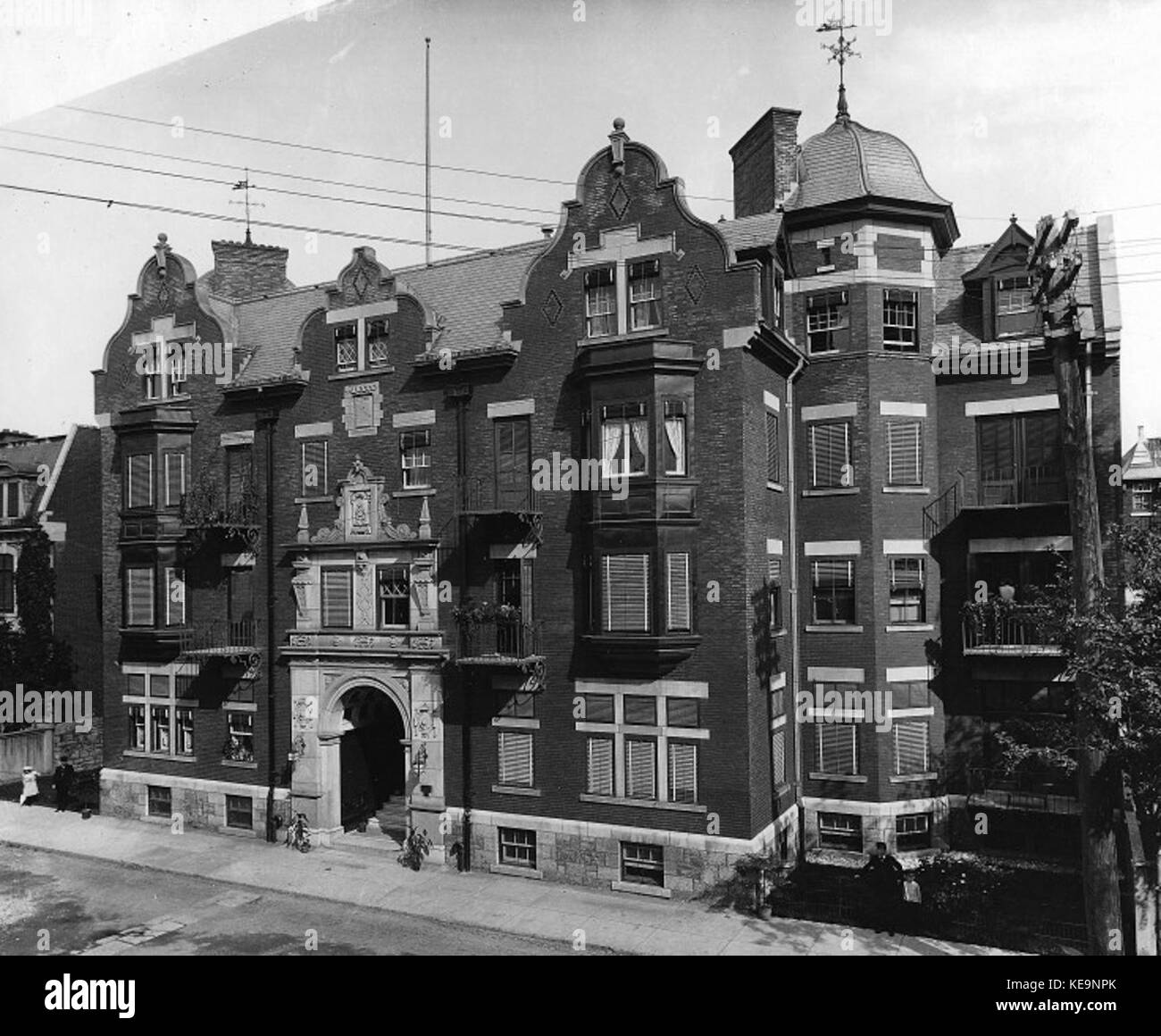 Die Marlborough Apartments, Milton Street, Montreal Stockfoto