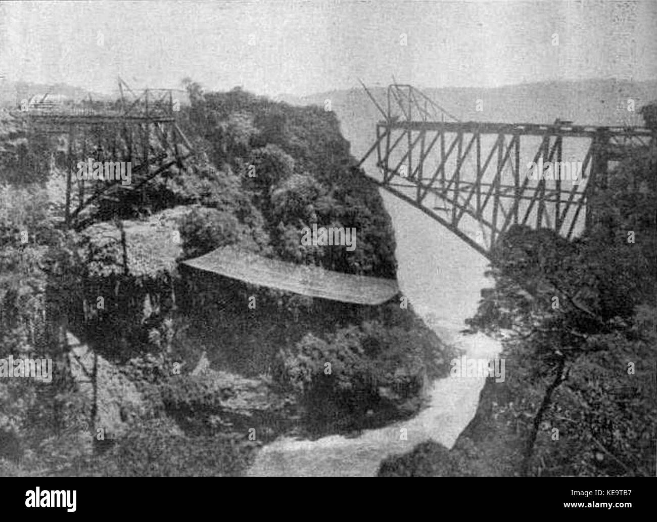 Victoria Falls Bridge 1905 Stockfoto