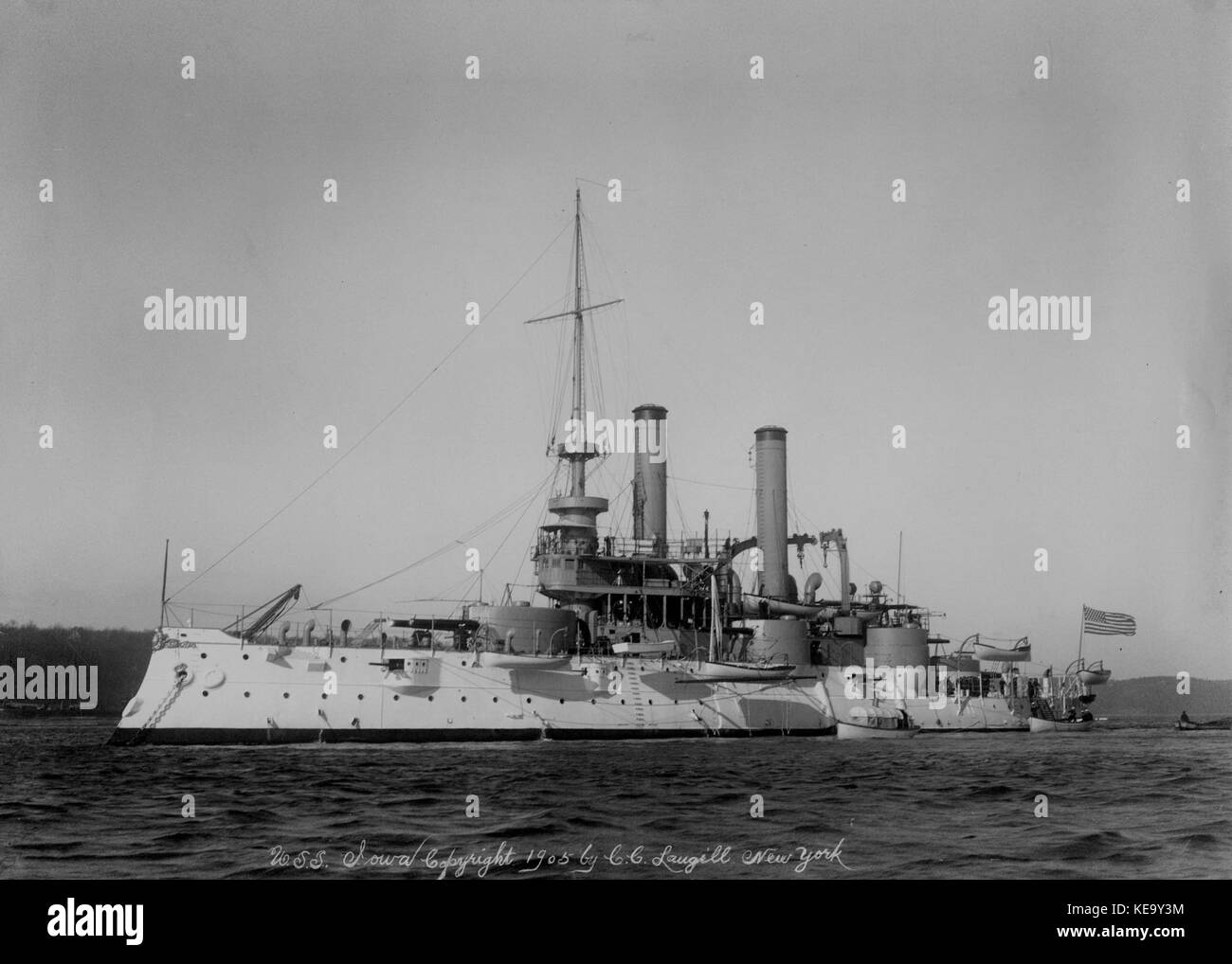 USS Iowa NH 105568 Stockfoto
