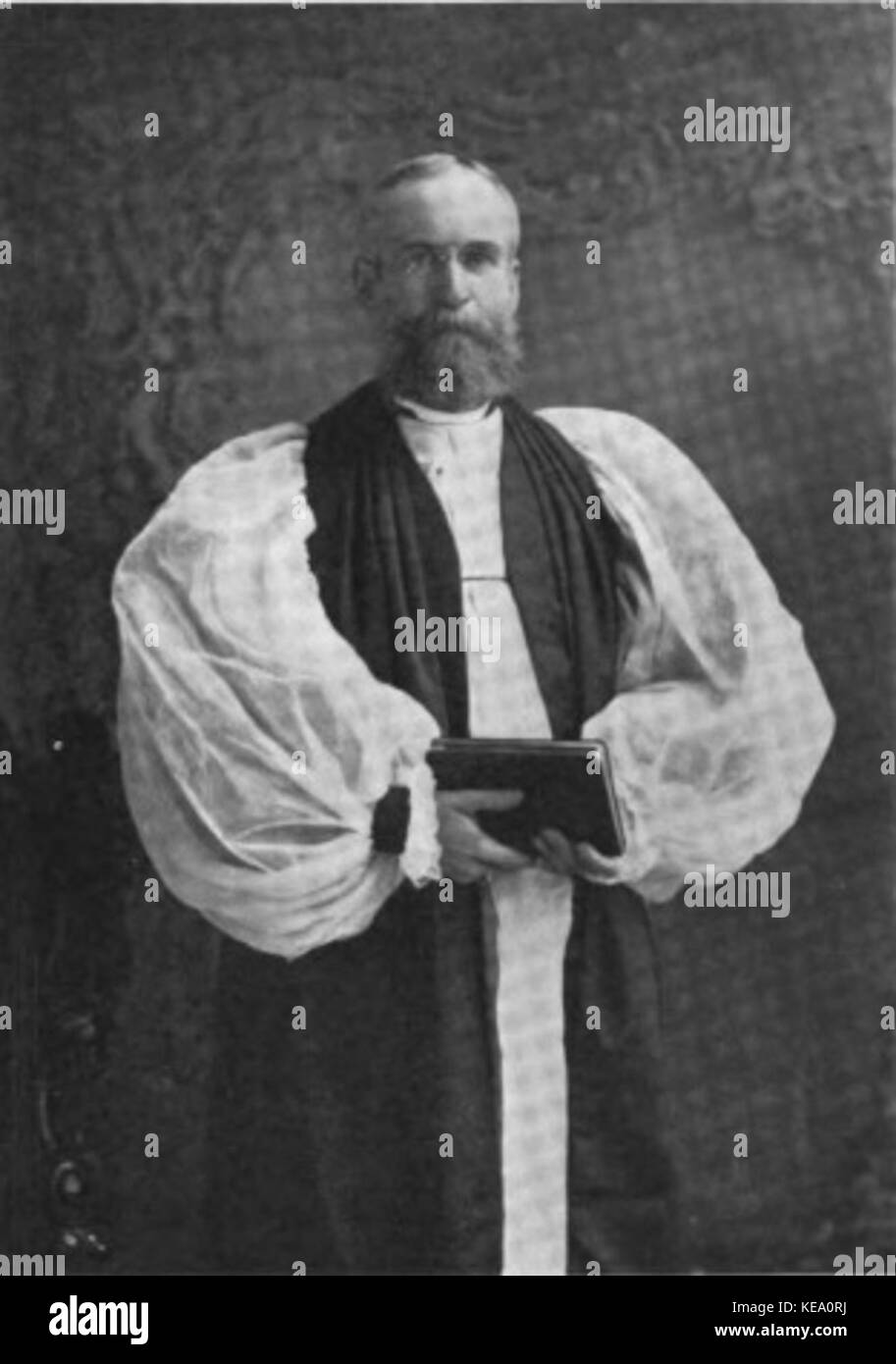 Die Rt. Reverend Lewis William Burton war ein prominenter religiöser Führer, möglicherweise ein anglikanischer Bischof, der für seinen Einfluss und seine Führung in religiösen Gemeinschaften bekannt war. Seine Arbeit trug zum spirituellen Leben und zur Entwicklung der Gemeinschaft bei. Stockfoto