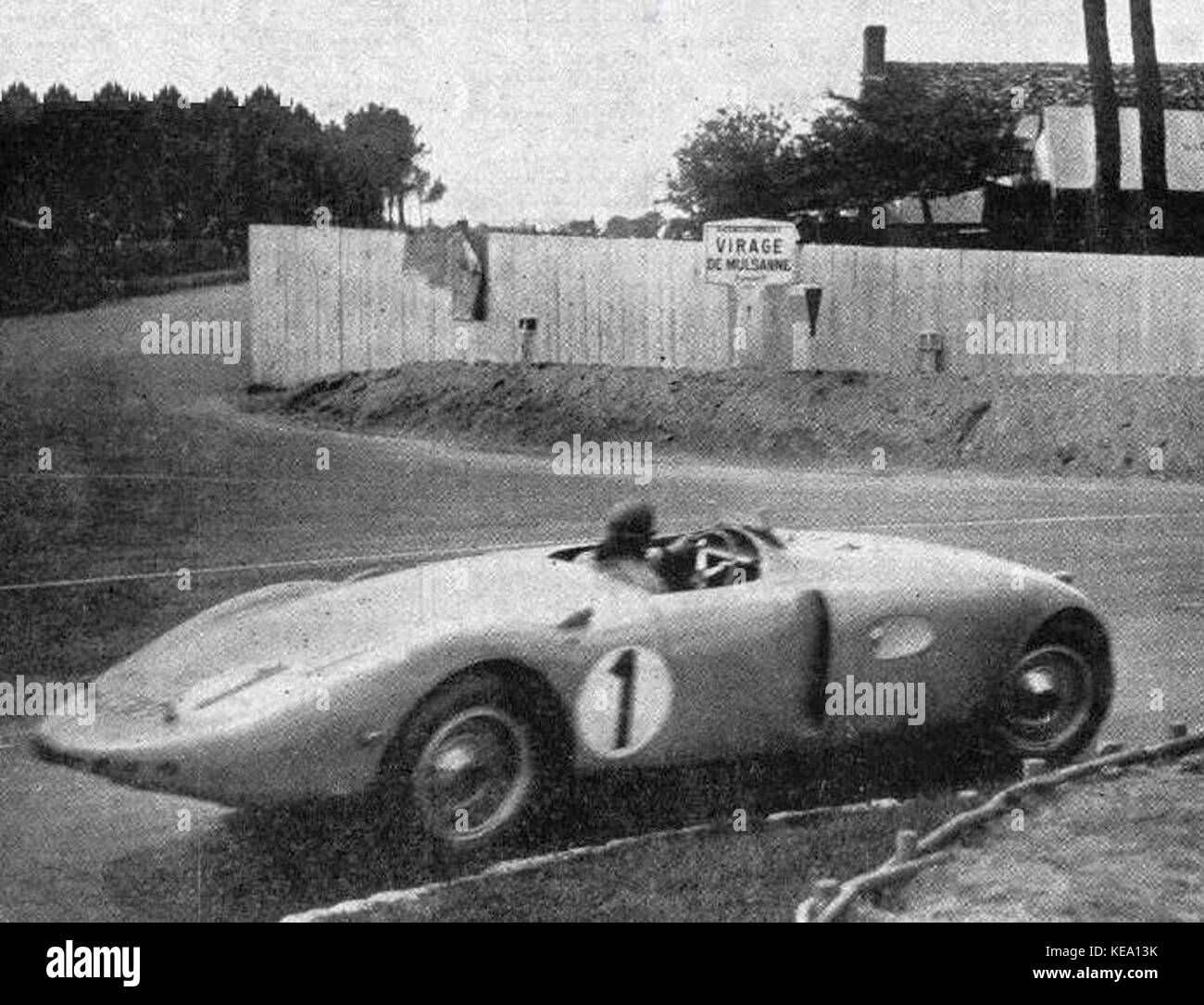 Jean Pierre Le Portel et Pierre Veyron vainqueurs des 24 Heures du Mans 1939 sur Bugatti Typ 57C Stockfoto