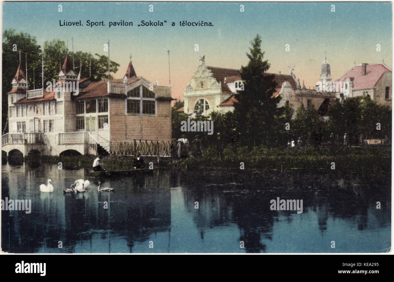 Ehemalige Sokol Haus in Litovel Stockfoto