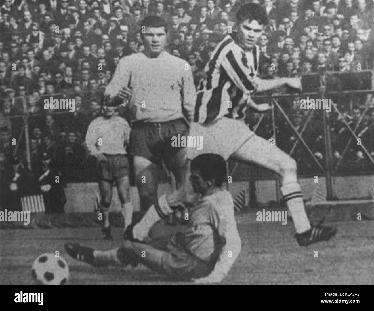 Europa Cup 1967 68 Juventus v Eintracht Braunschweig Roger Magnusson Stockfoto