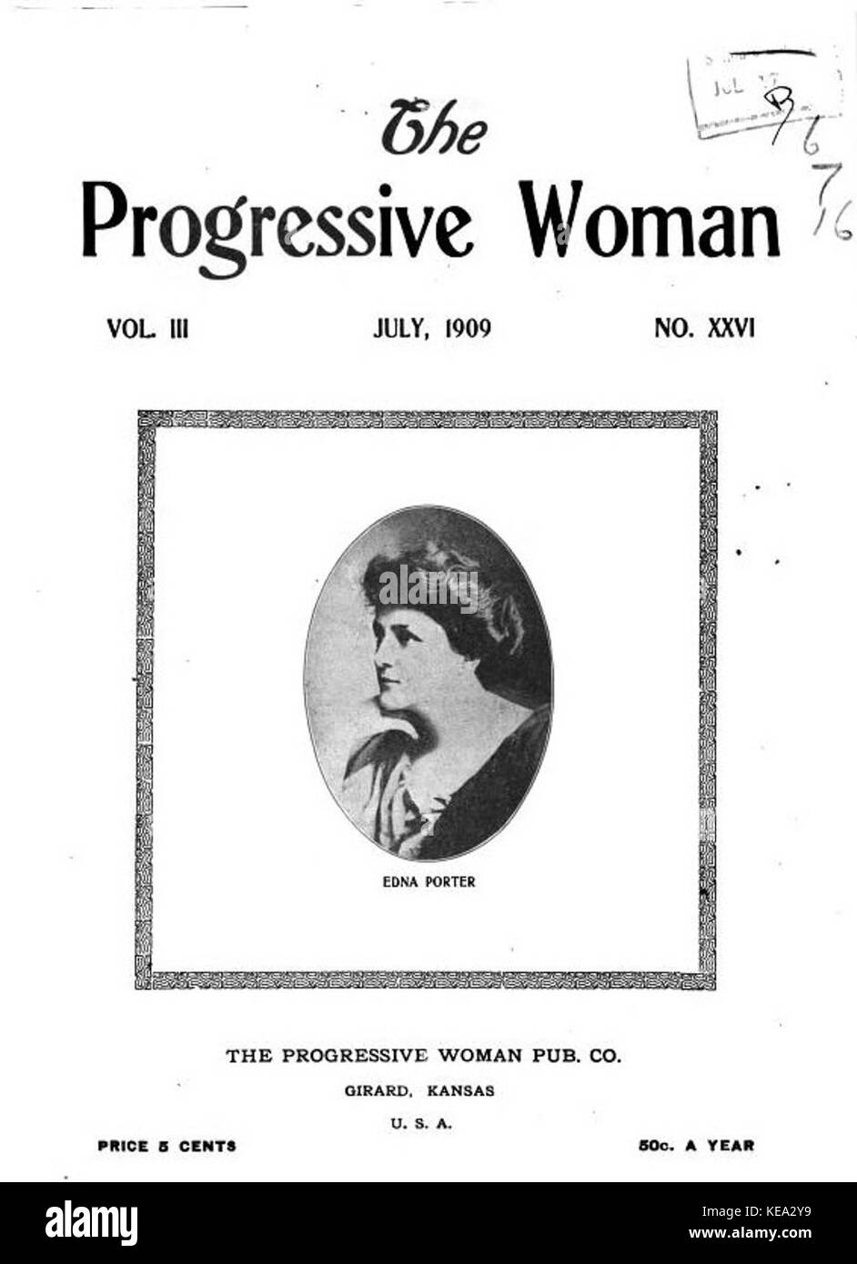 Die Progressive Frau Magazin, Juli 1909 Stockfoto