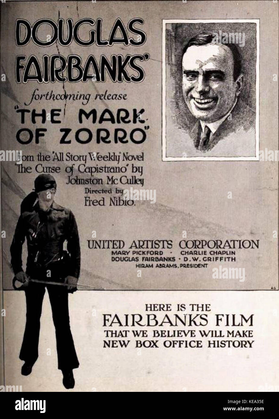 Das Zeichen des Zorro" (1920) 8. Stockfoto