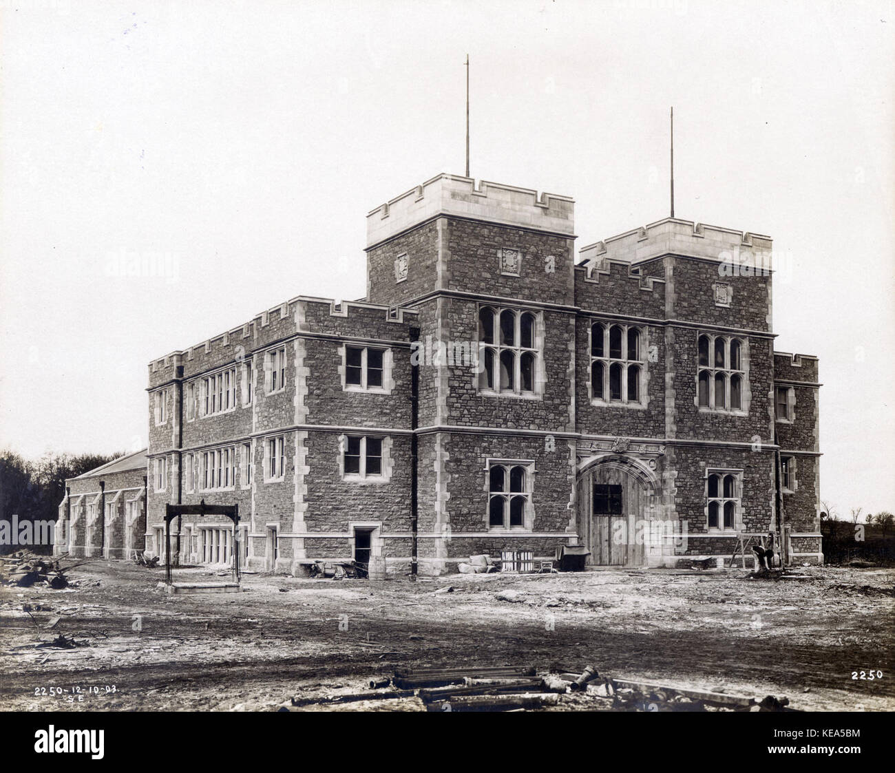 Anzeigen der physischen Kultur Gebäude (später Franziskus Gymnasium, Washington University) während der Bauarbeiten für die World's Fair 1904, 10. Dezember 1903 Stockfoto