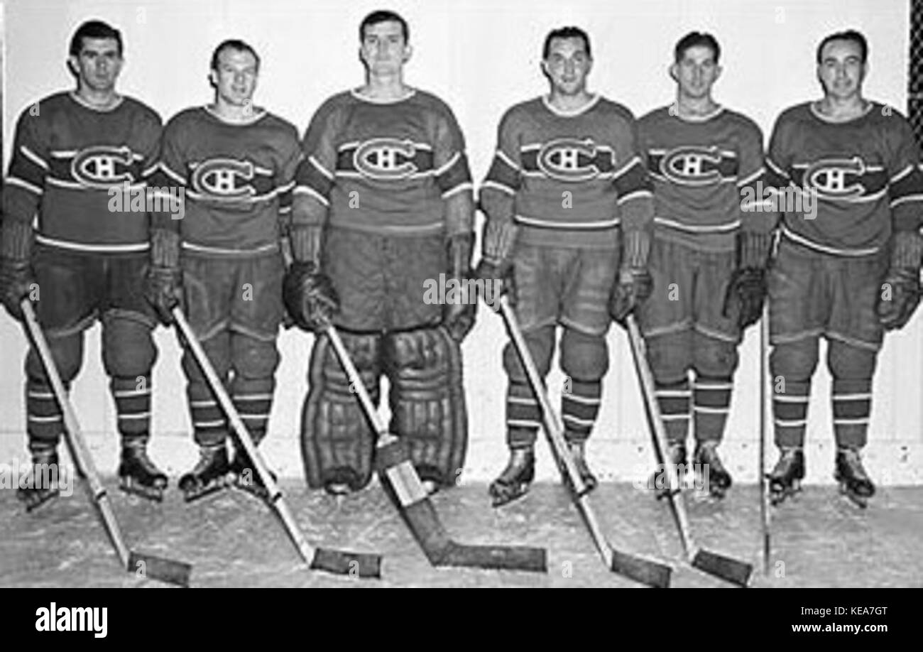 Montreal Canadiens Mitte der 1940er Jahre Stockfoto
