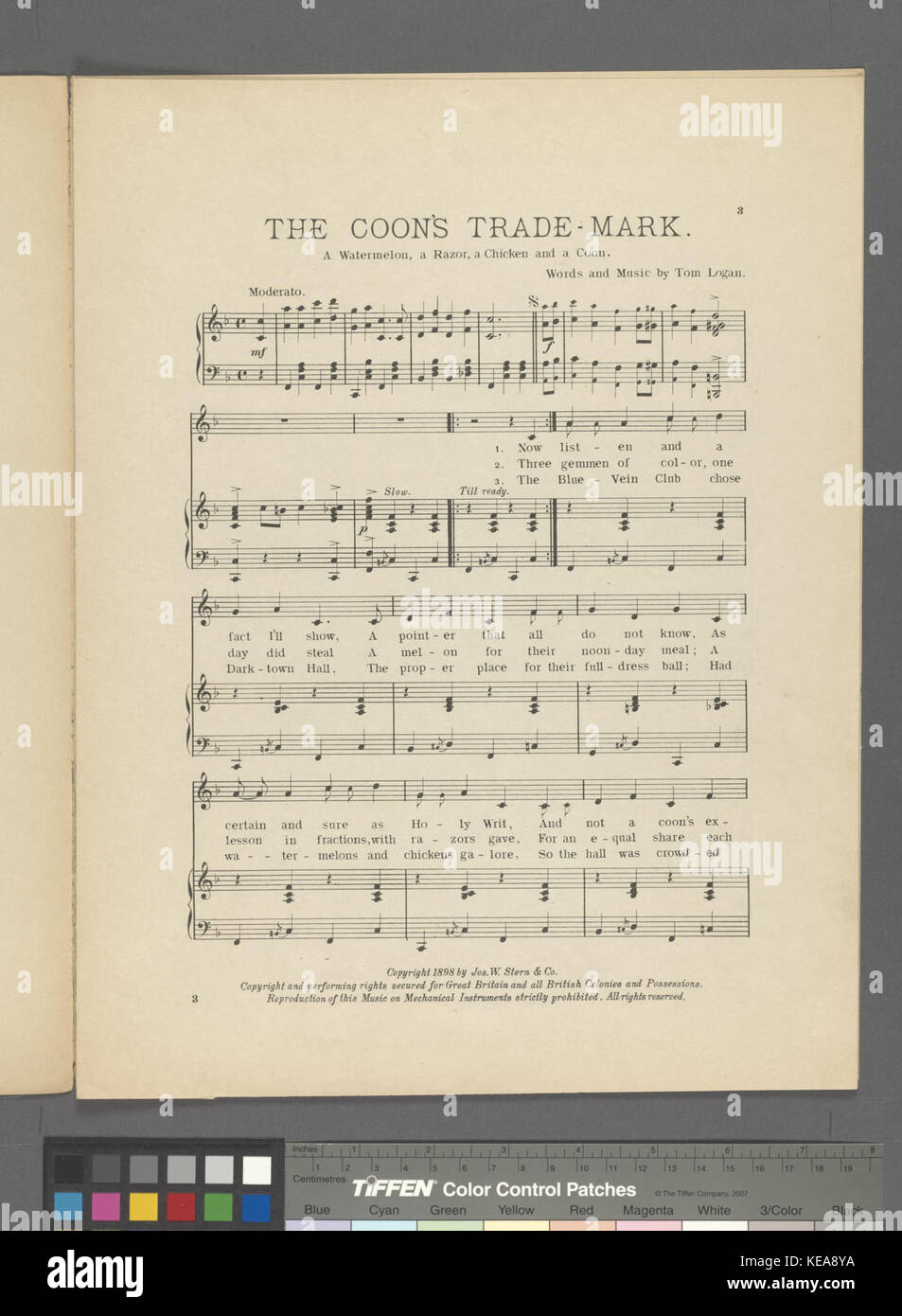 Der waschbär Marke (NYPL Hades 610007 1800750) Stockfoto