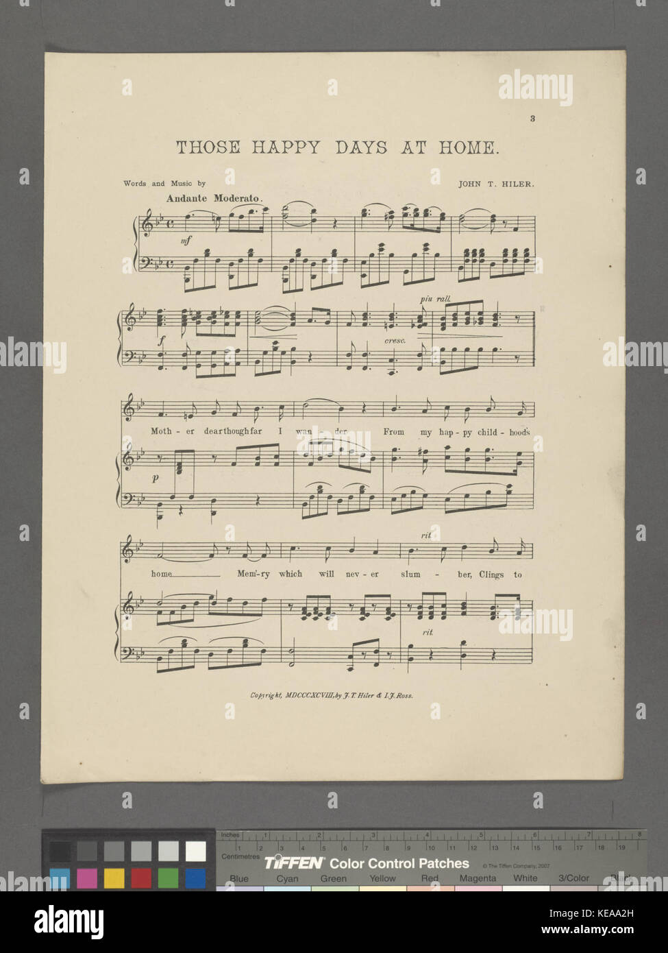 Dieses Bild aus der Sammlung der New York Public Library mit dem Titel „This Happy Days at Home“ spiegelt das häusliche Leben im späten 19. Und frühen 20. Jahrhundert wider. Es spiegelt eine nostalgische Sicht auf das Leben aus dieser Zeit wider. Stockfoto