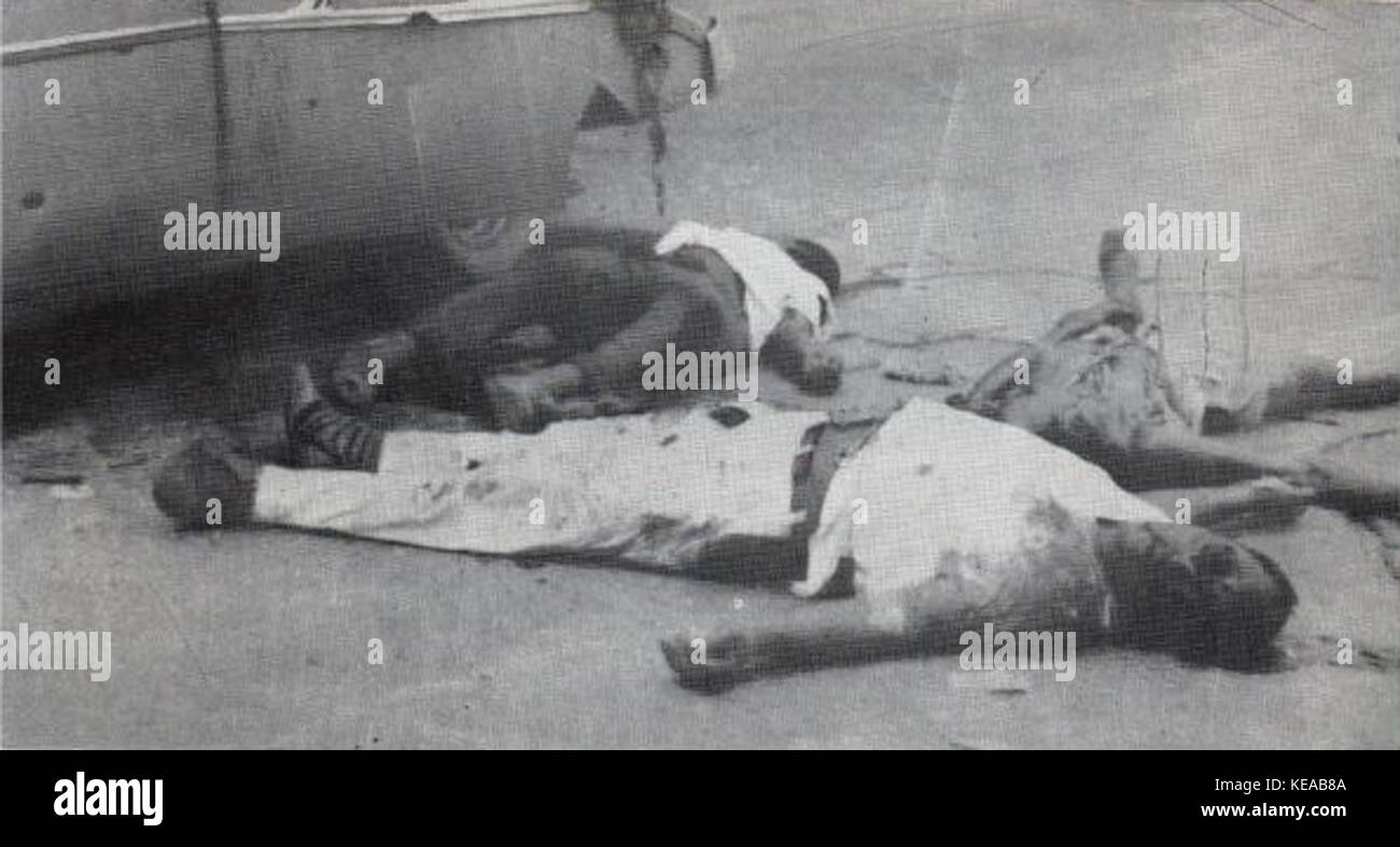 Ermordeten Zivilisten in Lodja Stockfoto