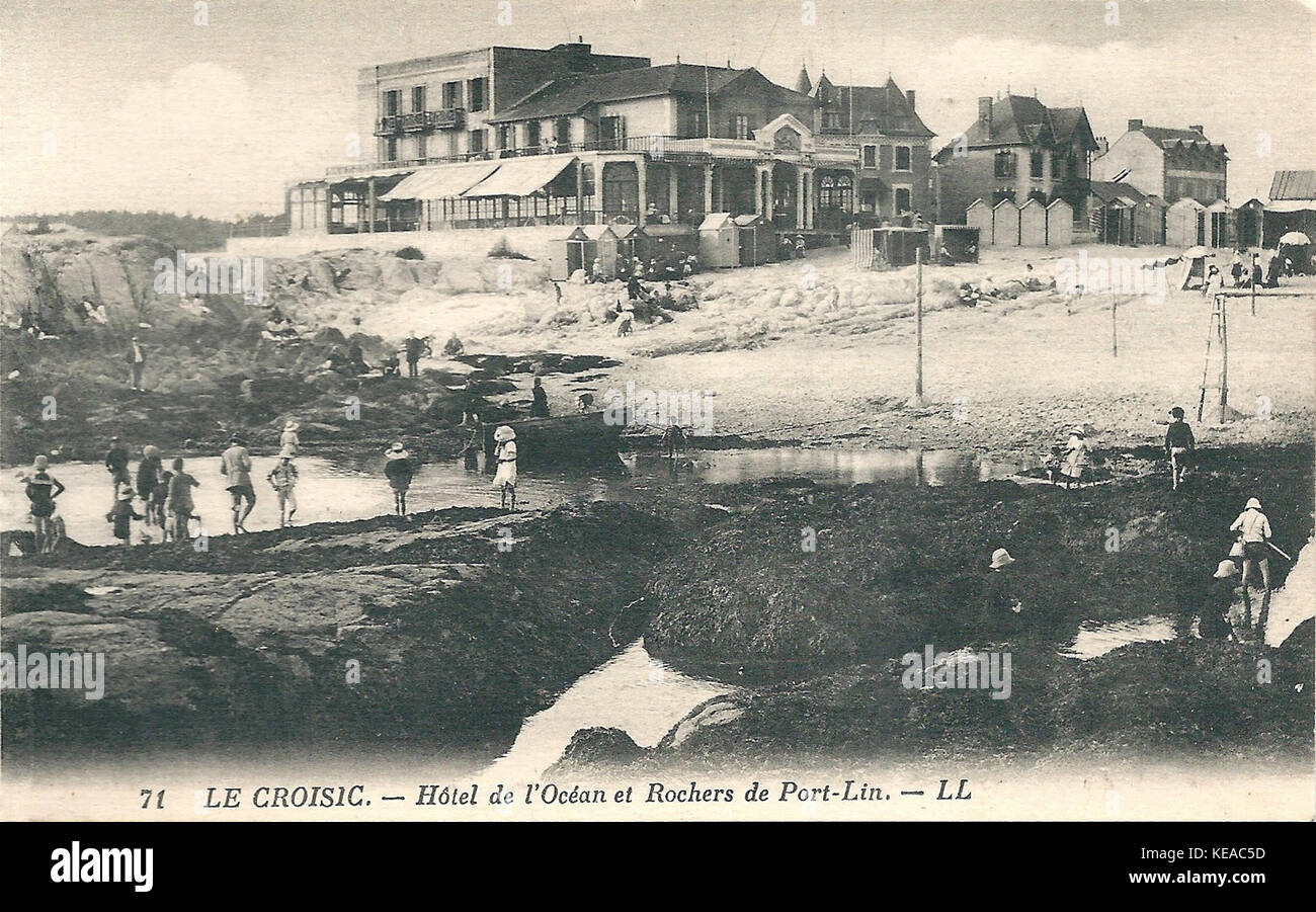 Le Croisic FR 44 Rochers-de-Port Lin 01. Stockfoto