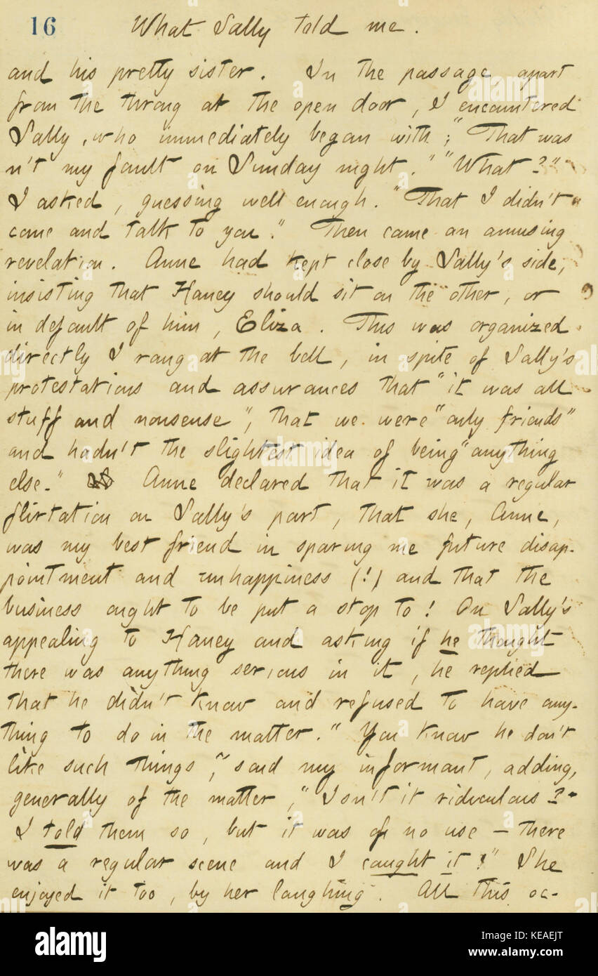 Ein Eintrag aus den Tagebüchern von Thomas Butler Gunn vom 3. Oktober 1860, der persönliche oder historische Ereignisse aus dem 19. Jahrhundert dokumentiert. Stockfoto