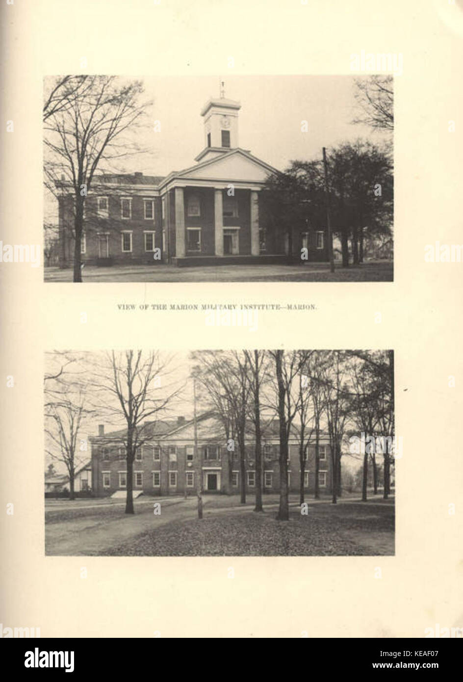 Ansicht der Marion militärischen Institut Marion Stockfoto