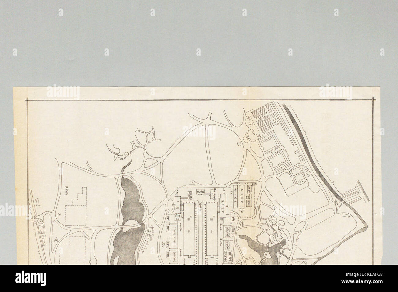 Imperial Beerdigung Halle Karte von Kaiser Taisho in Shinjuku Gyoen Lloyd 1920153 186 Stockfoto