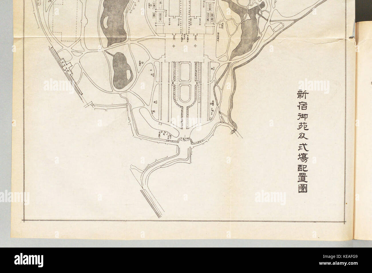 Imperial Beerdigung Halle Karte von Kaiser Taisho in Shinjuku Gyoen Lloyd 1920153 187 Stockfoto