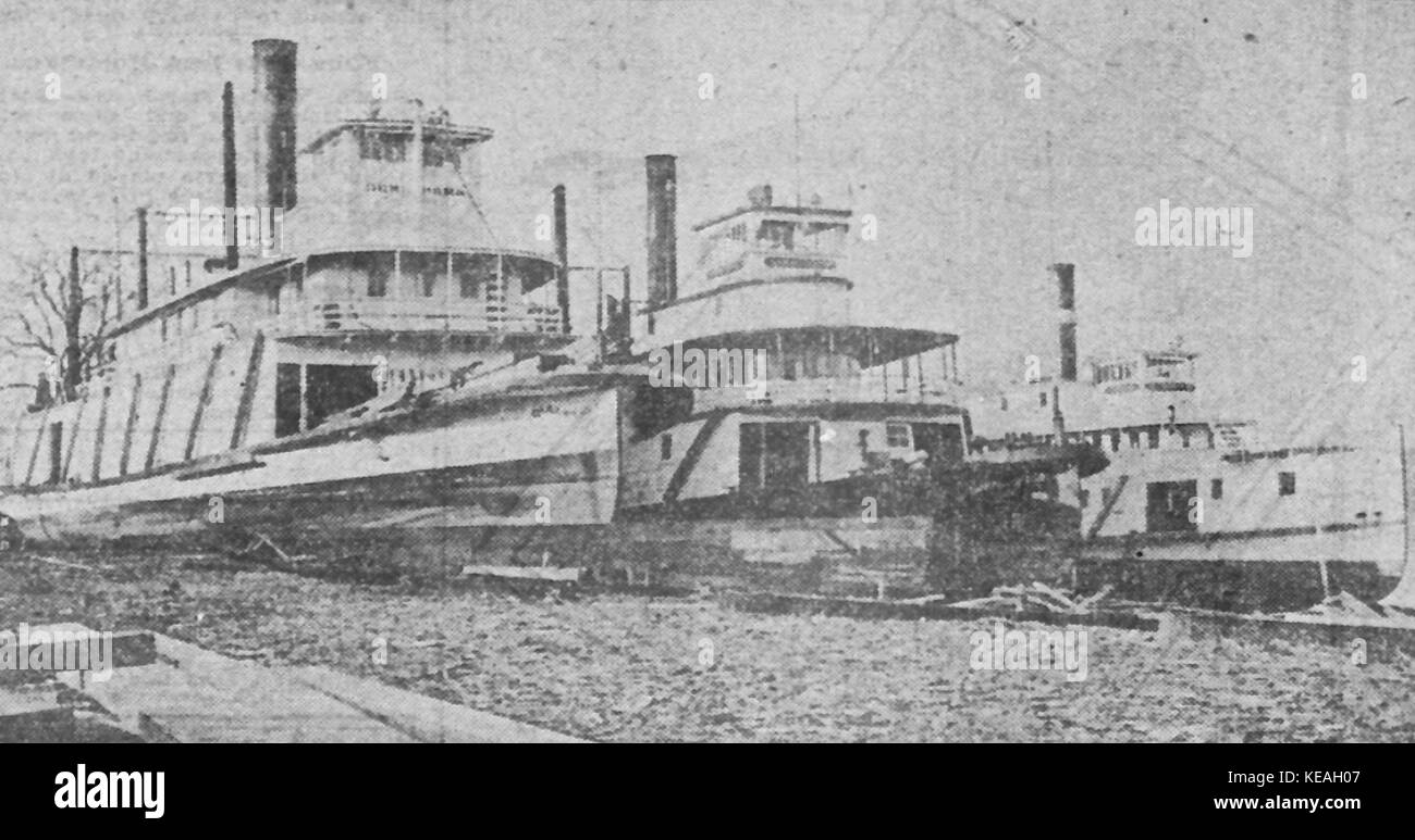 Dampfschiffe in Portland Werften 26 Mar 1916 Stockfoto