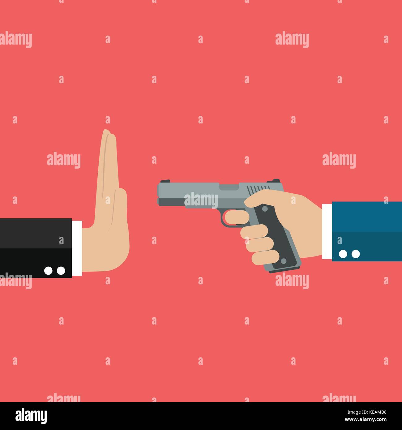 Stop Waffengewalt. gun Control Law Stock Vektor