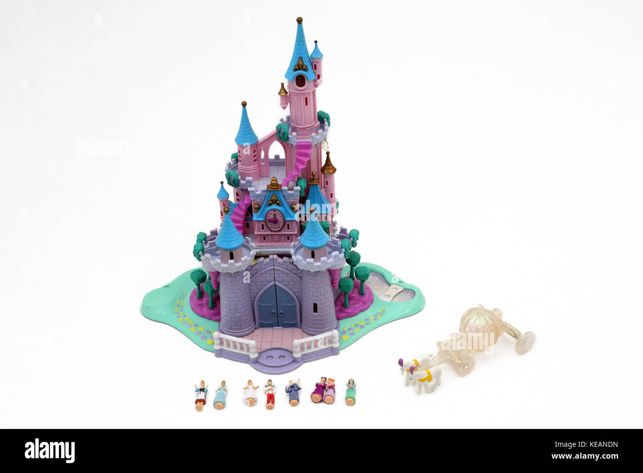 Jahrgang 1990 Polly Pocket Disney's Cinderella verwunschenen Schloss Stockfoto