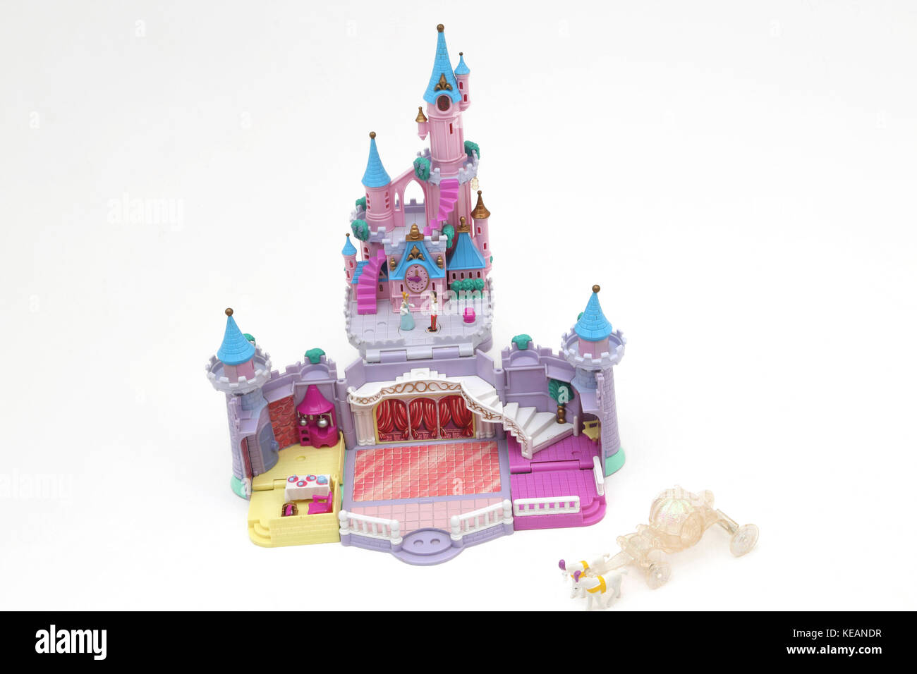 Jahrgang 1990 Polly Pocket Disney's Cinderella verwunschenen Schloss Stockfoto