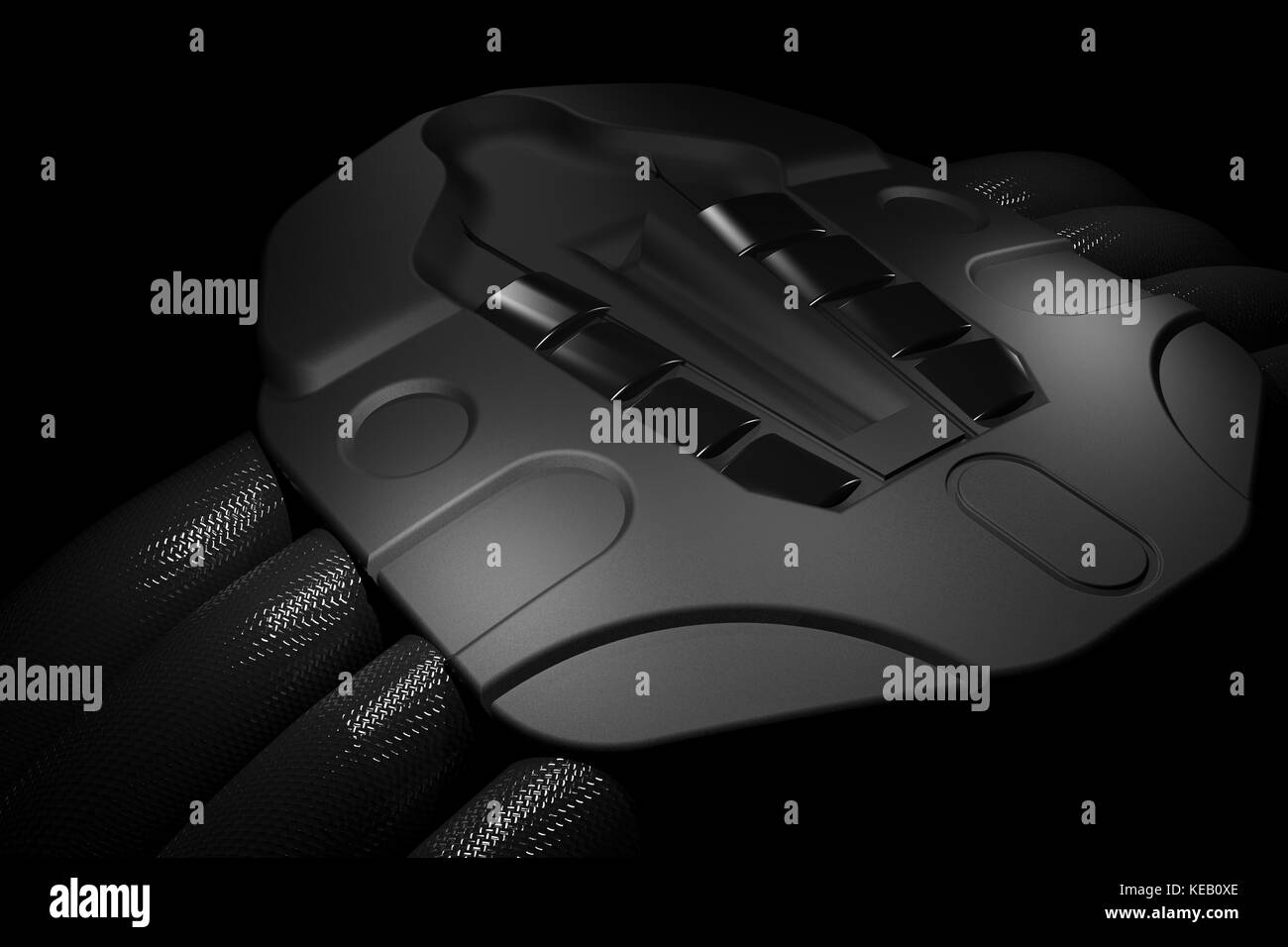 Schwarze Abdeckung Stockfoto