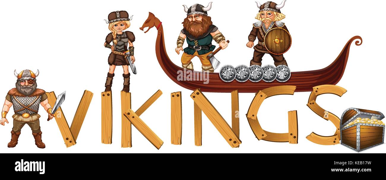 Männliche und weibliche Viking Zeichen Stock Vektor