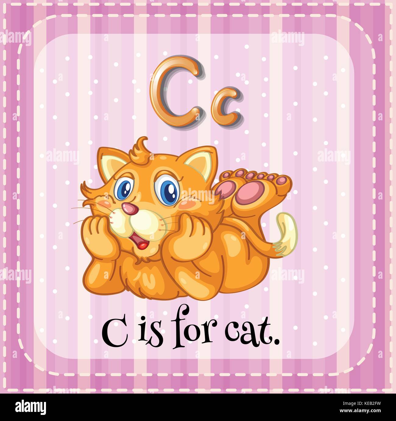 C ist für die Katze Stock Vektor