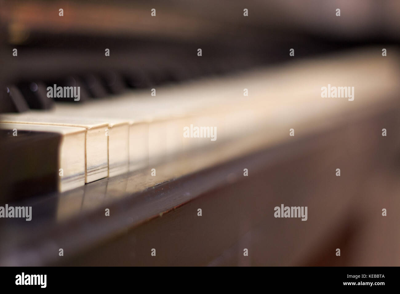 Klavier und Keyboard selektiven Fokus Stockfoto