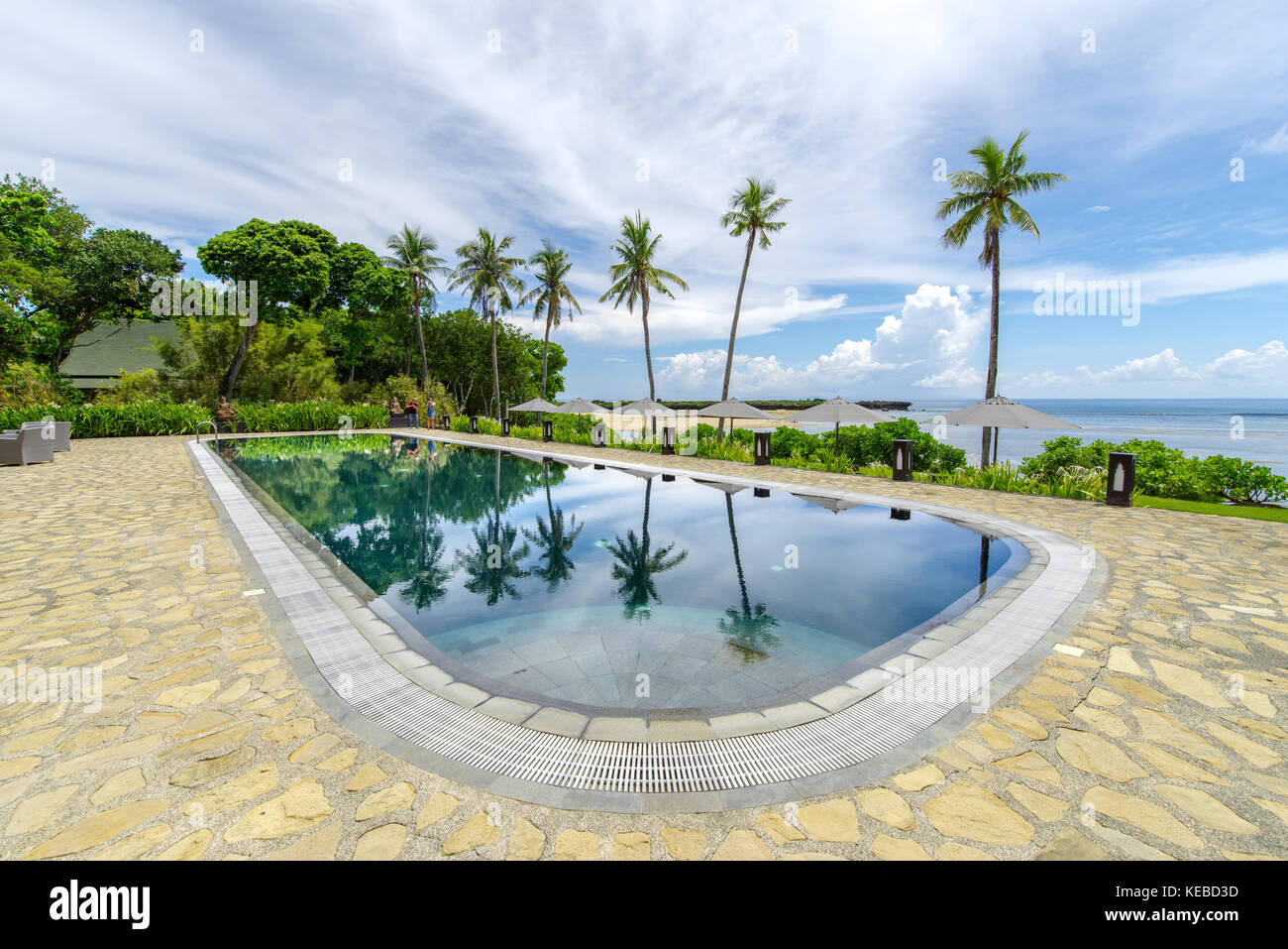 Schöner Pool im balesin Island, Philippinen Stockfoto
