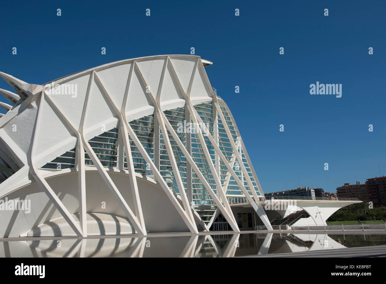 VALENCIA, Spanien - 07 AUGUST: El Museu de les Ciències Príncipe Felipe in der Stadt der Künste und Wissenschaften am 07 August, 2016 in Valencia, Spanien Stockfoto