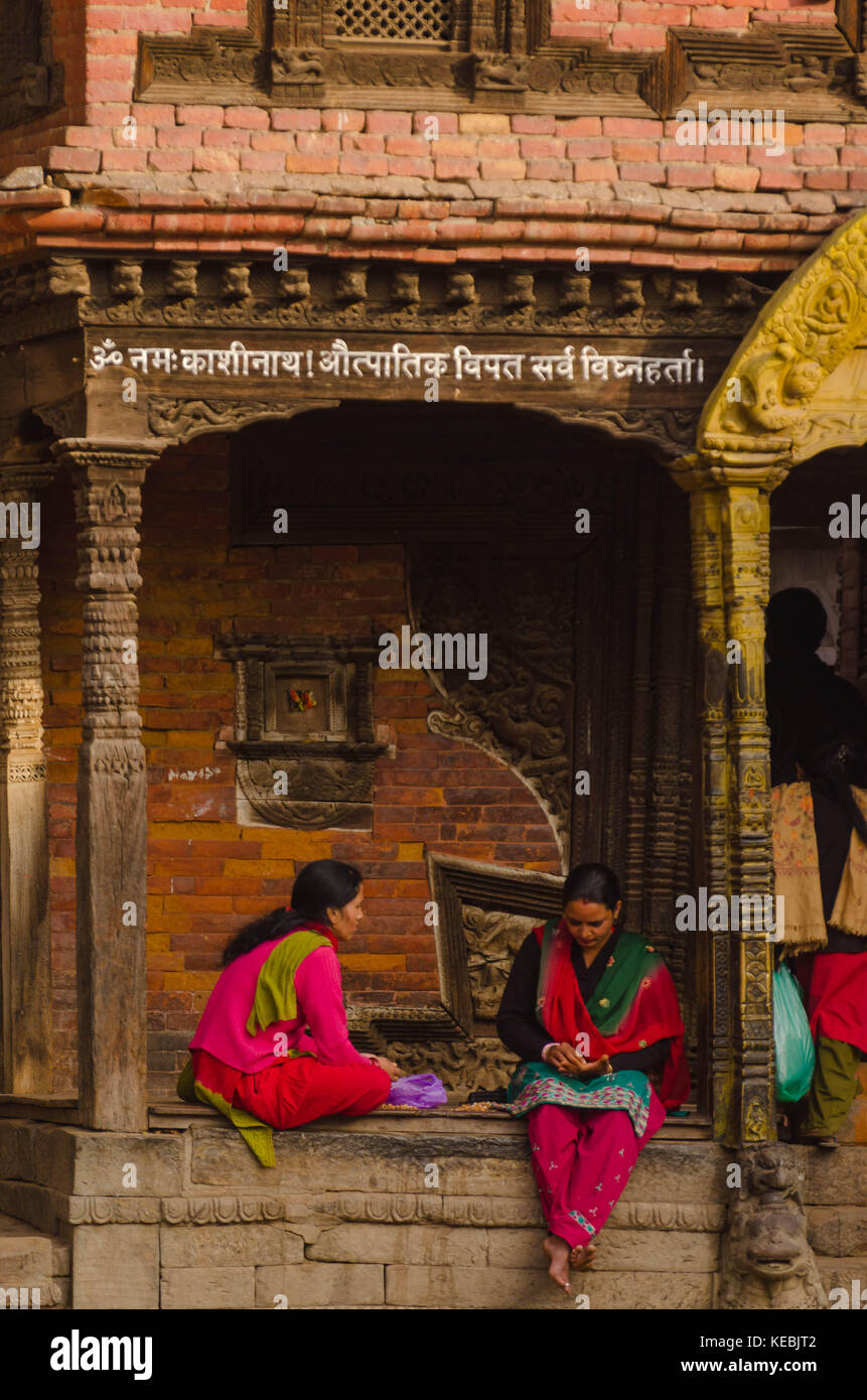 Bhaktapur Durbar Square, vor Erdbeben, Nepal Stockfoto