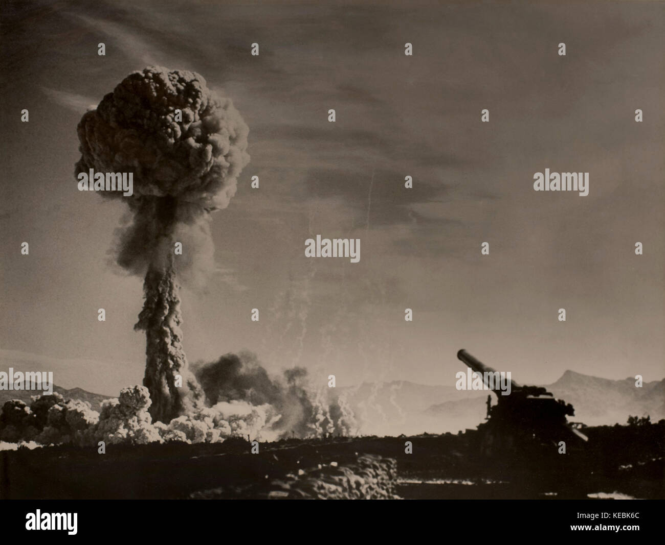 Atomic Cannon (nukleare Artillerie), offizielle U.S. Army Photo, 1950 Stockfoto