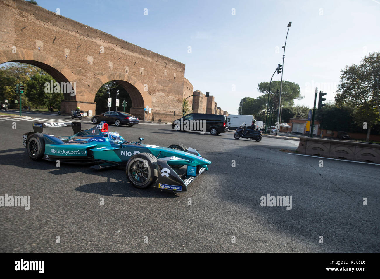 Campidoglio presentazione Formel e Gran premio di Roma Capitale con la sindaca Raggi, Via Cristoforo Colombo *** keine Web *** keine quotidiani *** Stockfoto