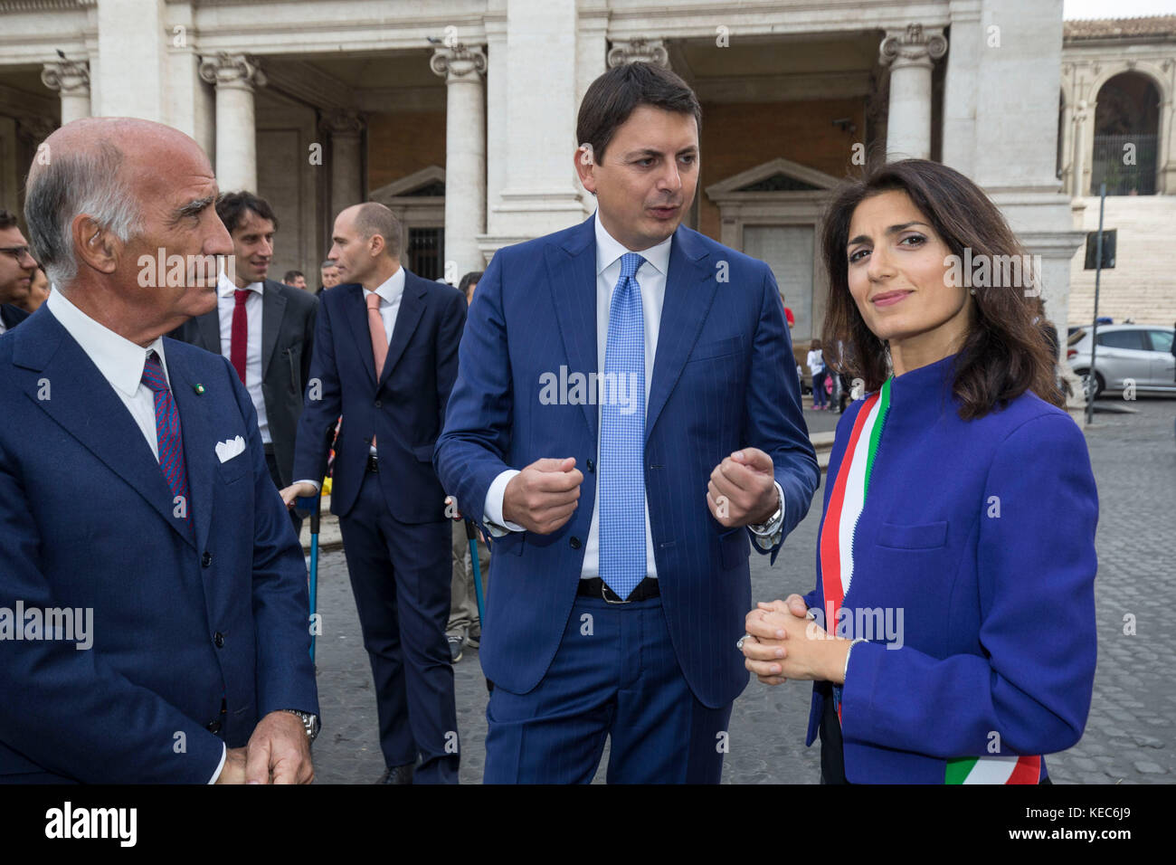 Campidoglio presentazione Formel e Gran premio di Roma Capitale con la sindaca Raggi, con sticchi, diacetti e meleo *** keine Web *** keine quotidiani *** Stockfoto