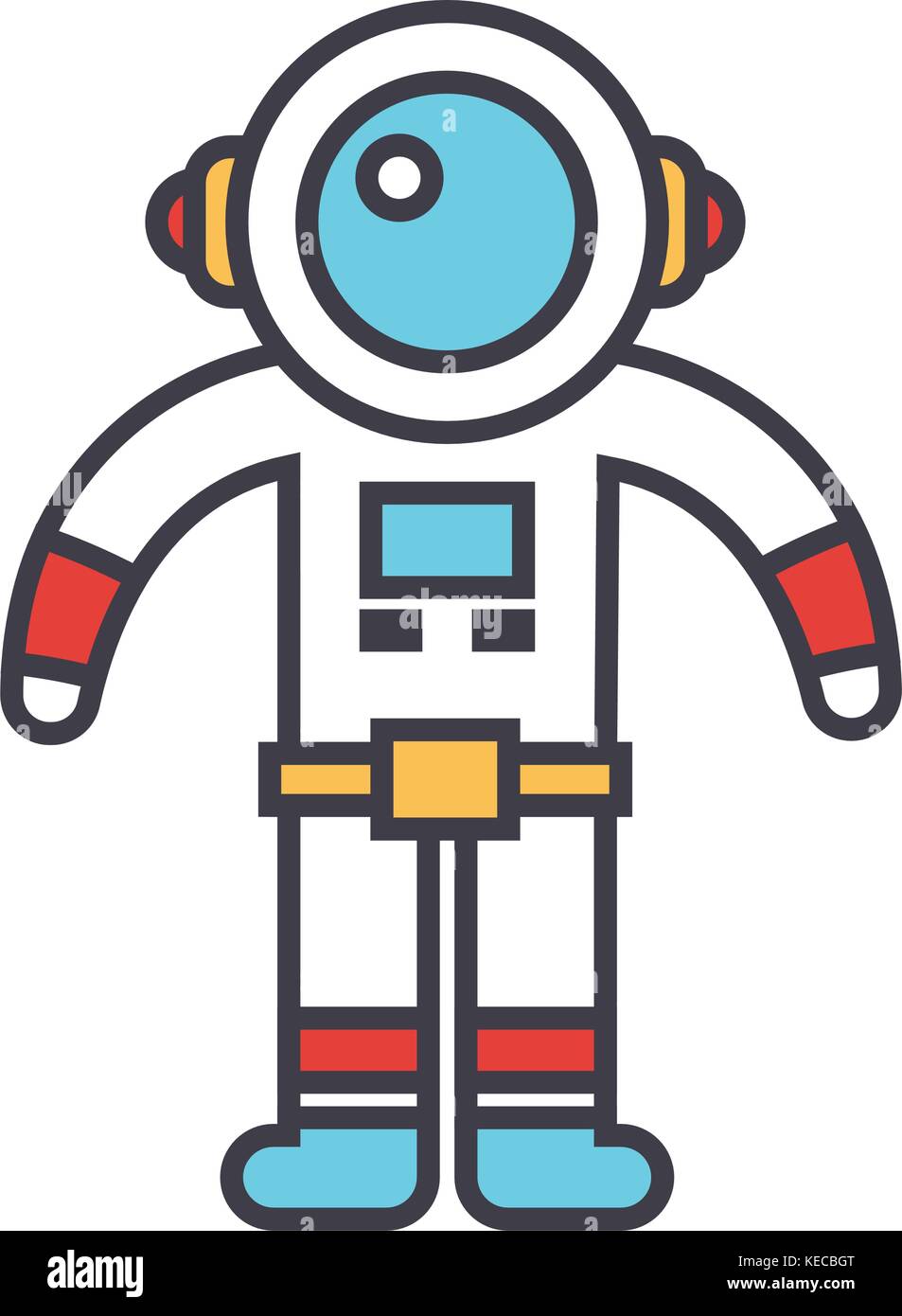 Spaceman Konzept. Stock Vektor