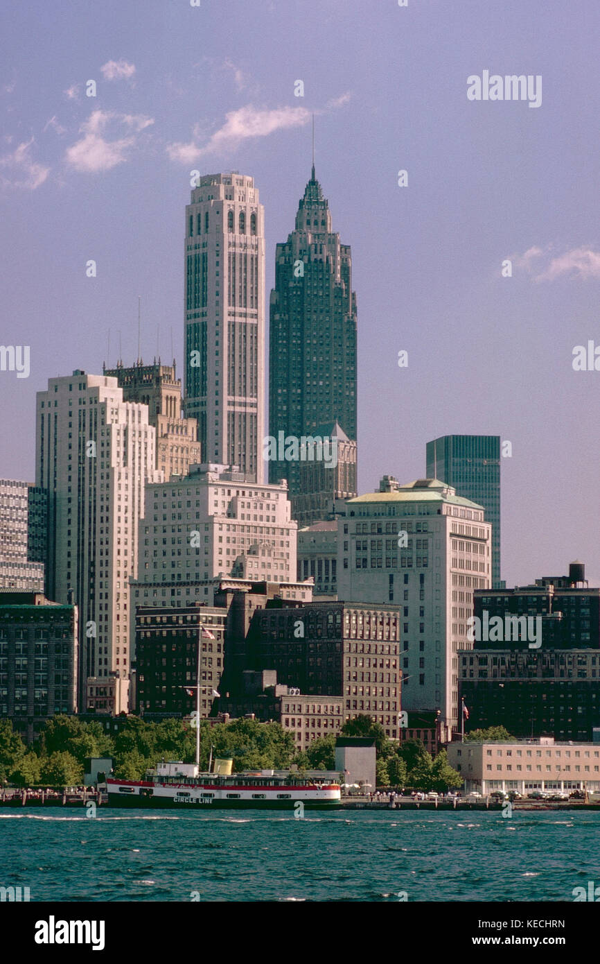 Skyline, Financial District, Manhattan, New York City, New York, USA, August 1961 Stockfoto