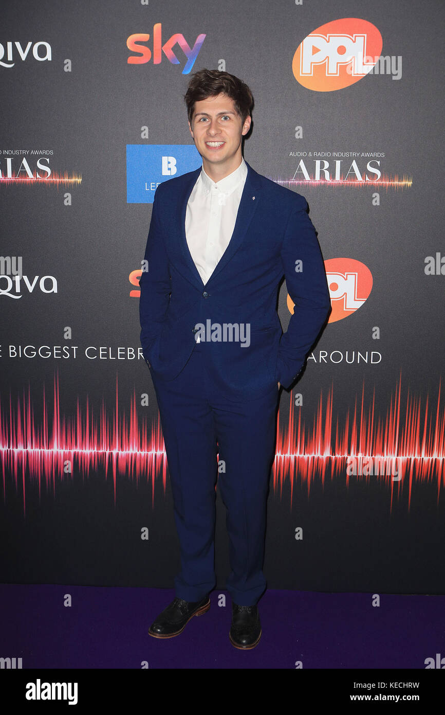 Ben Hanlin nimmt an den Audio- und Radio Industry Awards in der ersten Direct Arena in Leeds Teil. Stockfoto