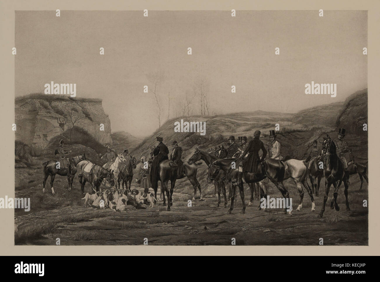 Bei der Präsentation der Trophy der Fuß, photogravüre Drucken aus dem Original 1872 von Jean Richard goubie, die Meisterwerke der französischen Kunst von Louis Viardot, von Tiefdruck goupil et Cie, Paris, 1882, gebbie & Co., Philadelphia, 1883 veröffentlicht. Stockfoto