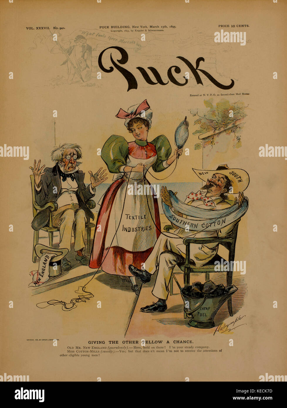 Die politische Karikatur, die andere Kolleginnen und Kollegen die Chance, Puck Magazin, März, 13, 1885 Stockfoto