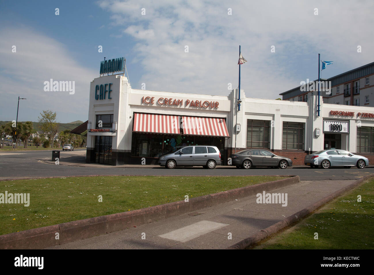 Die nardini Eisdiele an der Küste largs Ayrshire, Schottland Stockfoto