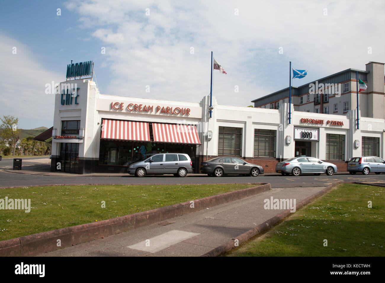 Die nardini Eisdiele an der Küste largs Ayrshire, Schottland Stockfoto
