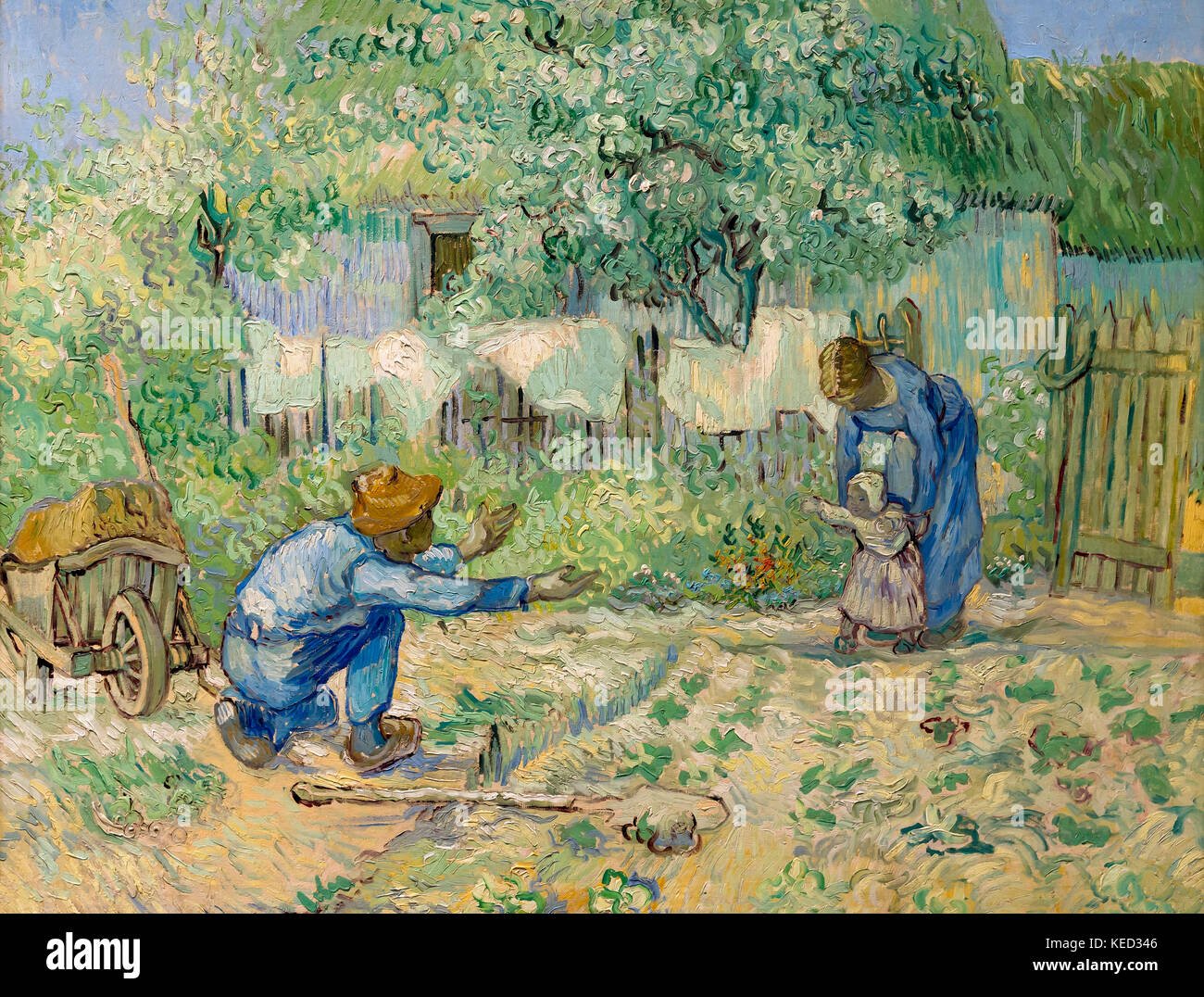 Erste Schritte nach der Hirse, Vincent van Gogh, 1890, Metropolitan Museum der Kunst, Manhattan, New York City, USA, Nordamerika Stockfoto