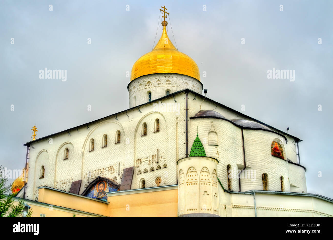 Die Kathedrale der Heiligen Dreifaltigkeit 1352 pochayiv Lavra in Ternopil Region der Ukraine Stockfoto