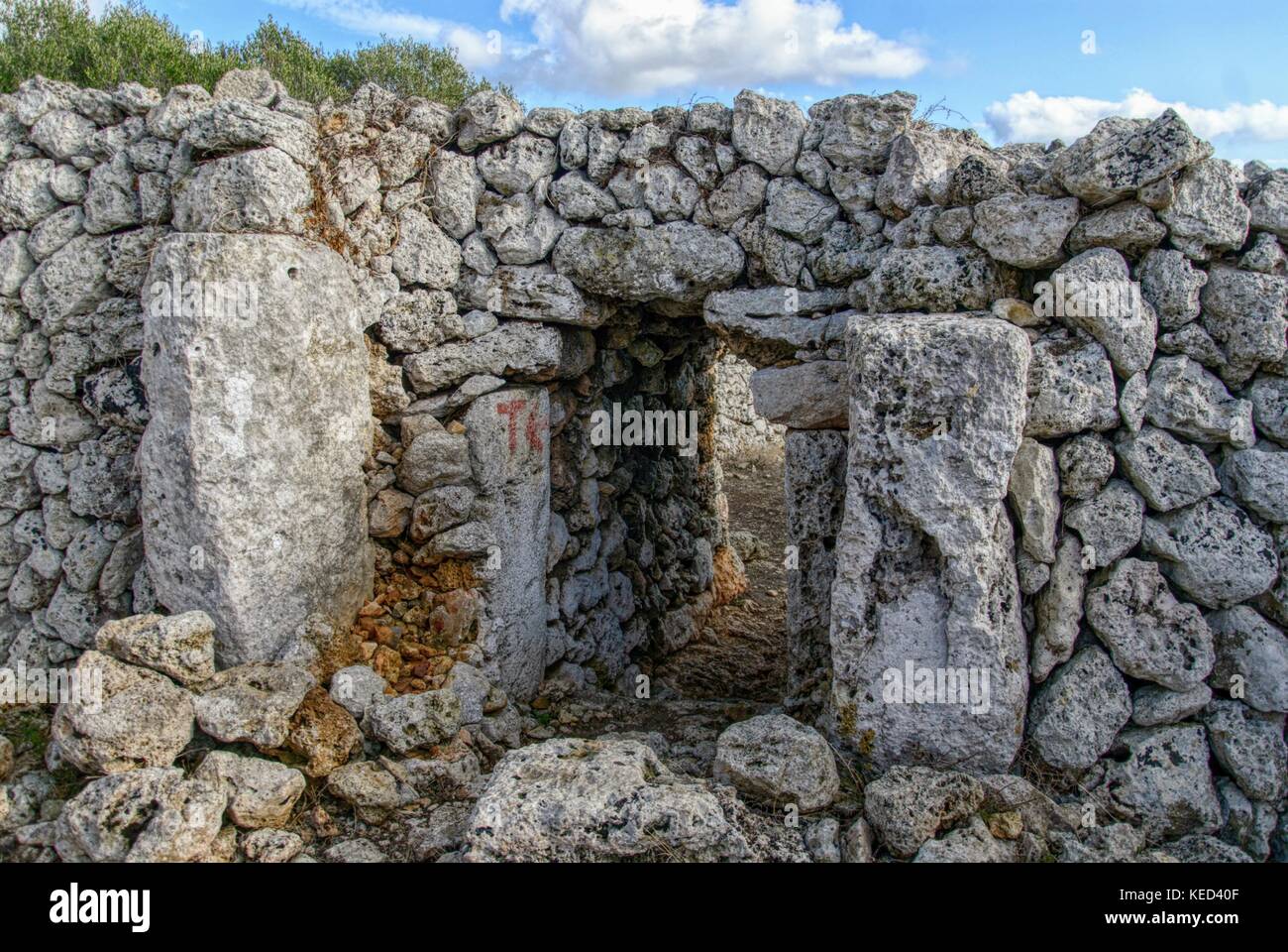 Talaiotic Kultur bleibt auf Menorca Stockfoto