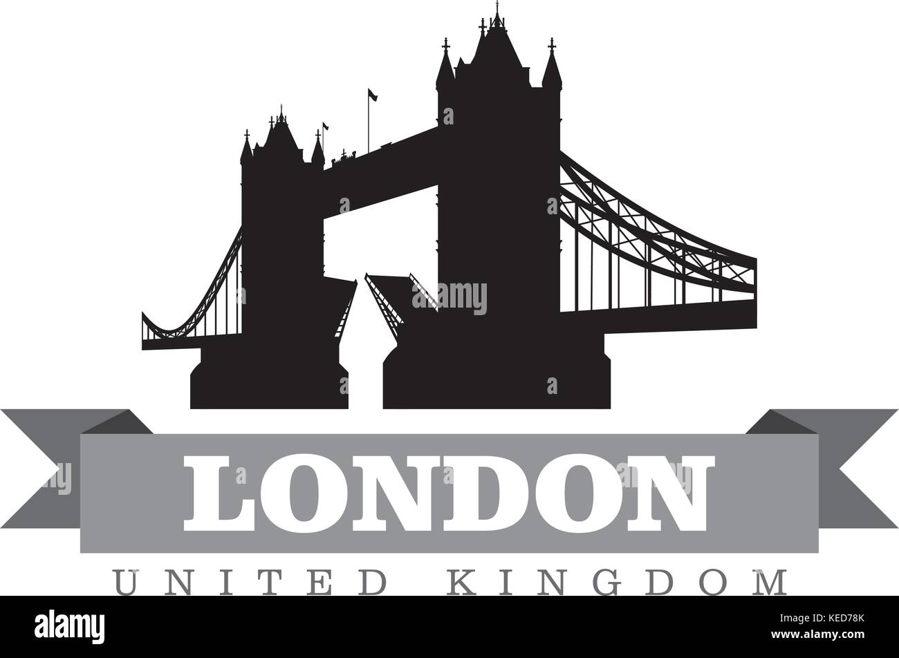 London Vereinigtes Königreich Stadt symbol Vektor illustration Stock Vektor