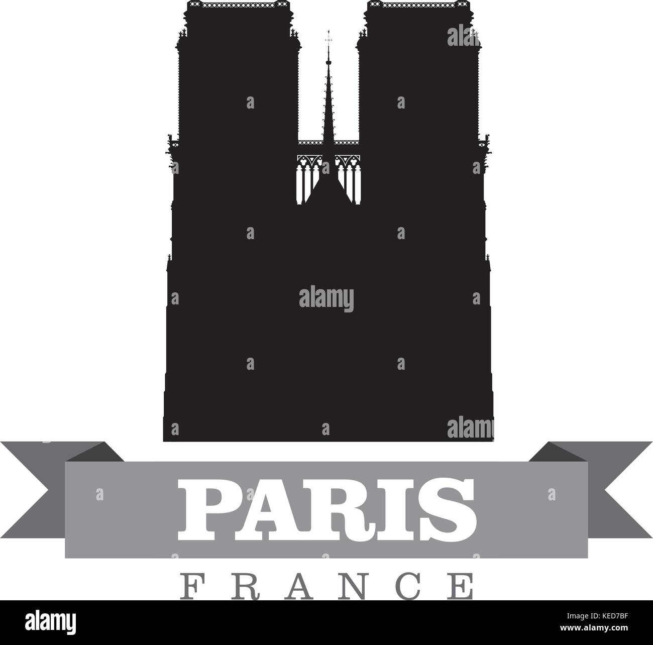 Paris Frankreich Stadt symbol Vektor illustration Stock Vektor