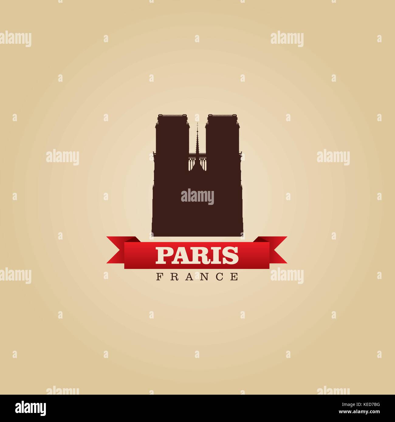 Paris Frankreich Stadt symbol Vektor illustration Stock Vektor